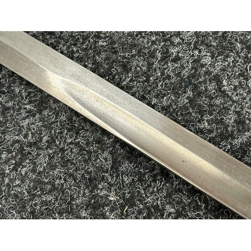 2062 - 1822 Pattern Royal Artillery Officers Sword with 815mm long fullered single edged etched blade with ... 