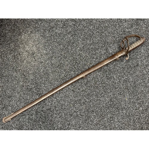 2062 - 1822 Pattern Royal Artillery Officers Sword with 815mm long fullered single edged etched blade with ... 