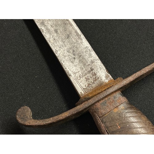 2065 - A 19th Century German sabre, curved fullered blade 86cm in length, maker marked 