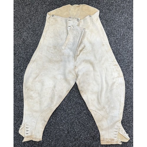 2070 - Victorian Buckskin Breeches. No makers marks other than on the buttons. Very small size approx. 24/2... 