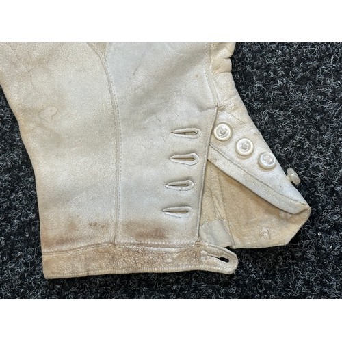 2070 - Victorian Buckskin Breeches. No makers marks other than on the buttons. Very small size approx. 24/2... 