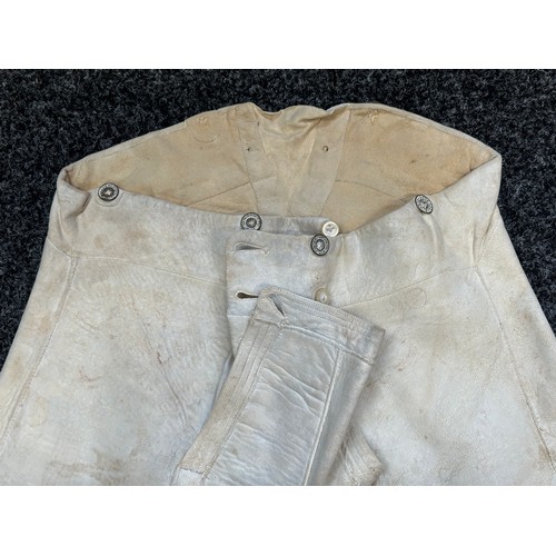 2070 - Victorian Buckskin Breeches. No makers marks other than on the buttons. Very small size approx. 24/2... 