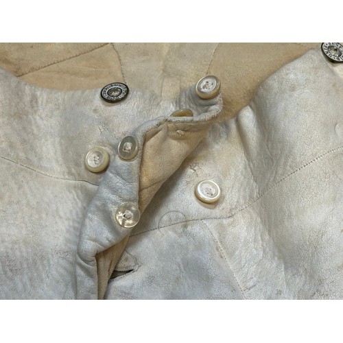 2070 - Victorian Buckskin Breeches. No makers marks other than on the buttons. Very small size approx. 24/2... 