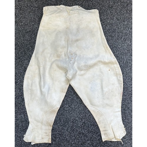 2070 - Victorian Buckskin Breeches. No makers marks other than on the buttons. Very small size approx. 24/2... 