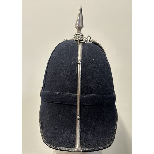 2078 - Victorian 1st Volunteer Battalion The Norfolk Regiment Blue Cloth Helmet with all original fittings ... 