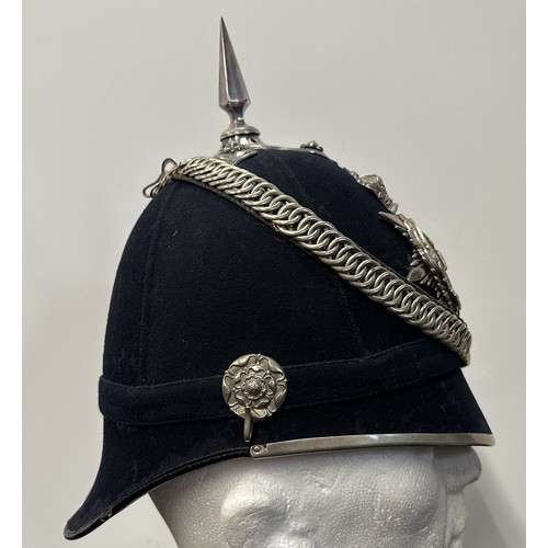 2078 - Victorian 1st Volunteer Battalion The Norfolk Regiment Blue Cloth Helmet with all original fittings ... 