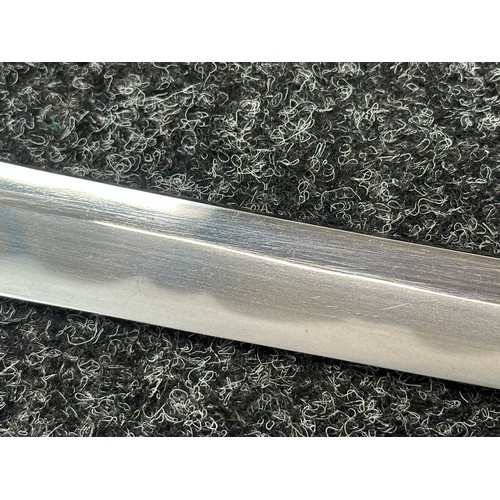 2094 - Japanese Katana Sword with single edge blade 650mm in length. Visible Hamon line. Tang is signed 