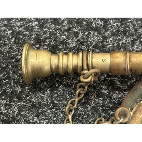 2108 - WW1 US Army M1892 field trumpet (bugle) dated 1915 and maker marked 