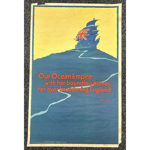 2112 - WW1 British Patriotic Poster Collection comprising of five full colour posters promoting the Empire.... 