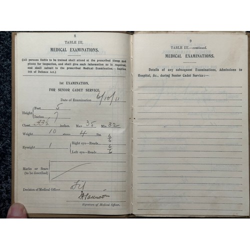 2115 - WW1 Australian Record of Service book for 160 Colour Sgt Harry Mills, 58th Infantry Battlion.