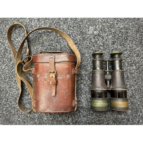 2118 - WW1 British MKIV Special Binoculars, French made maker marked 