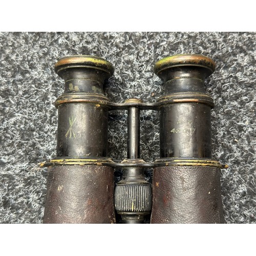 2118 - WW1 British MKIV Special Binoculars, French made maker marked 