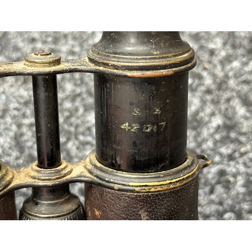 2118 - WW1 British MKIV Special Binoculars, French made maker marked 