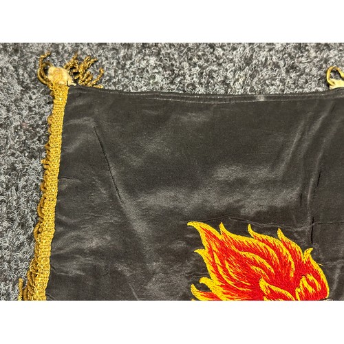 2126 - WW1 Imperial German Army Artillery Veterans Association Bad Oyenhausen Hand Embroidered Silk Banner.... 