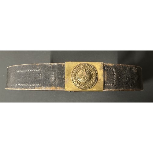 2131 - Weimar Era Reichmarine Belt and Koppelschloss Buckle. Two part construction brass buckle. Unmarked. ... 