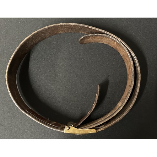 2131 - Weimar Era Reichmarine Belt and Koppelschloss Buckle. Two part construction brass buckle. Unmarked. ... 