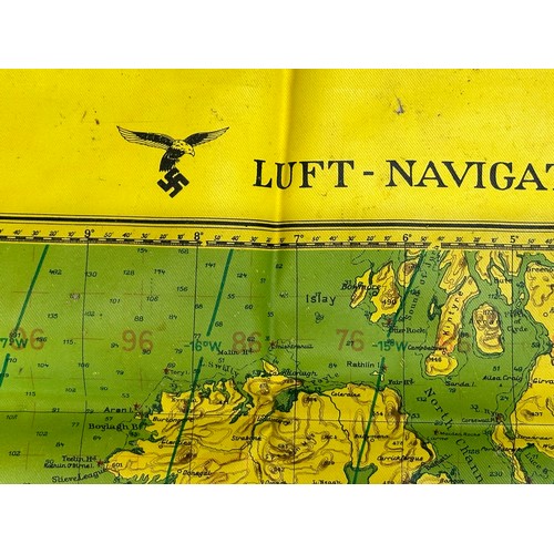 2139 - WW2 Third Reich Luftwaffe Navigationskarte L-Karte Nr.1 map of England and Germany. Size 735mm x 579... 