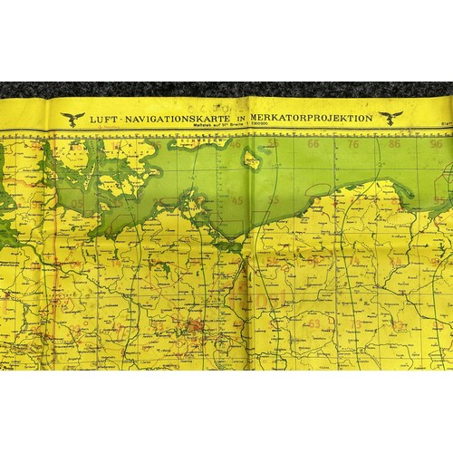 2139 - WW2 Third Reich Luftwaffe Navigationskarte L-Karte Nr.1 map of England and Germany. Size 735mm x 579... 