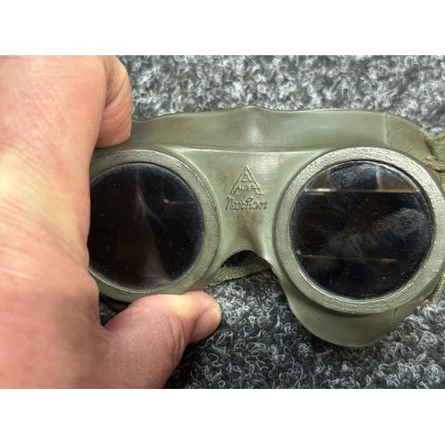 2145 - WW2 Third Reich KM Goggles. Maker marked 