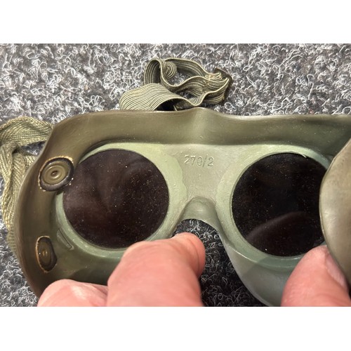 2145 - WW2 Third Reich KM Goggles. Maker marked 