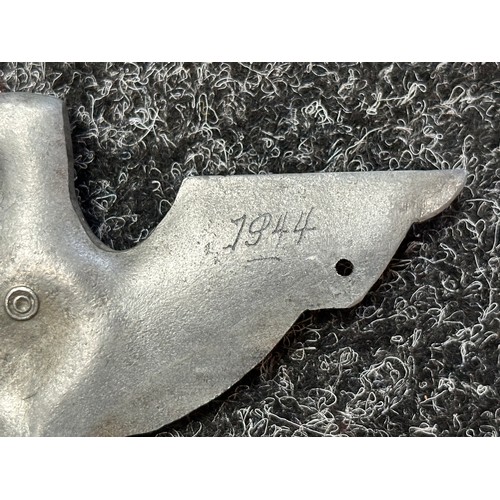 2148 - WW2 Third Reich Eagle in alloy with holes for fixing. Wingspan 146mm. Height 138mm. No makers marks.... 