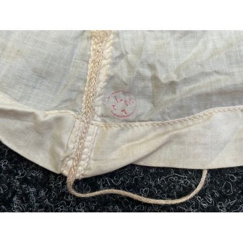 2152 - WW2 Third Reich Flare Parachute, white silk, multipart construction. Red ink inspection stamp. Compl... 