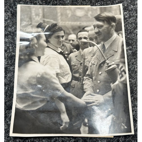 2154 - WW2 British Archive Hitler Glossy Print Photos. Five in total. The four larger prints are apparox. 2... 