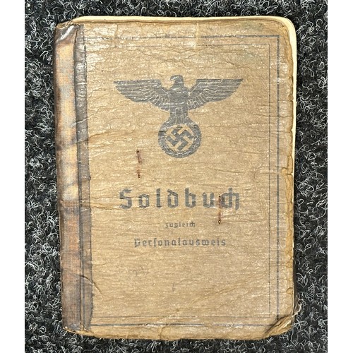 2157 - WW2 Third Reich Heer Soldbuch to Schutze Franz Wegenschimmel complete with with his original dog tag... 