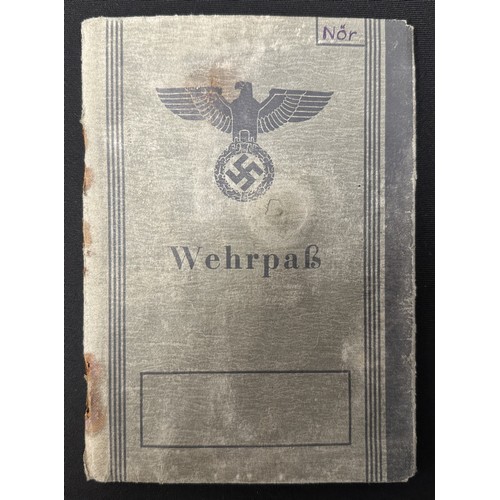 2160 - WW2 Third Reich Waffen SS Panzer Grenadier Wehrpass. Complete with photograph. Born 1926. Awarded In... 