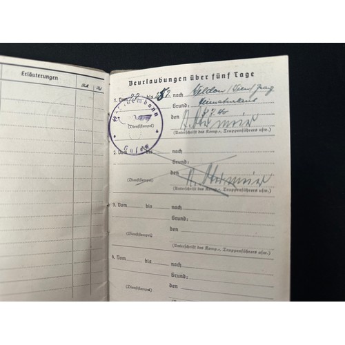 2163 - WW2 Third Reich SS-TV Soldbuch to SS Mann Johann Edler who was a guard at Matthausen and Gusen Conce... 