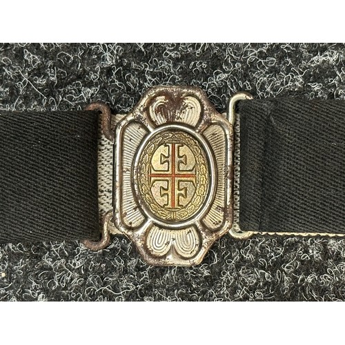 2166 - WW2 Third Reich Turnerbund athletics/gymnastics association belt and buckle. No makers mark. Two par... 