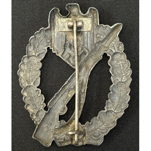 2167 - WW2 Third Reich Heer Infanterie Sturmabzeichen in Silber - Infantry Assault Badge in Silver. Hollow ... 