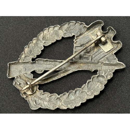 2167 - WW2 Third Reich Heer Infanterie Sturmabzeichen in Silber - Infantry Assault Badge in Silver. Hollow ... 