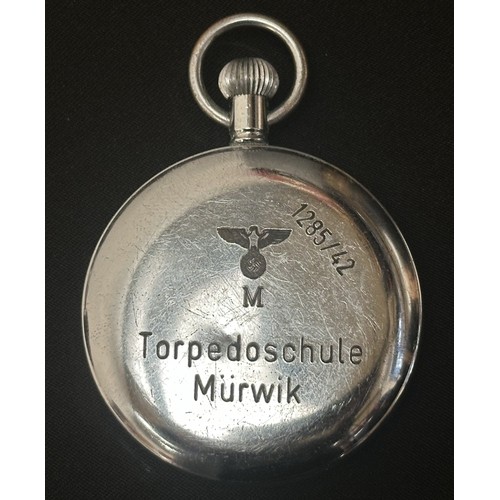 2168 - WW2 Third Reich Kriegsmarine Torpedo Timer Stopwatch maker marked to dial 