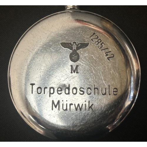 2168 - WW2 Third Reich Kriegsmarine Torpedo Timer Stopwatch maker marked to dial 