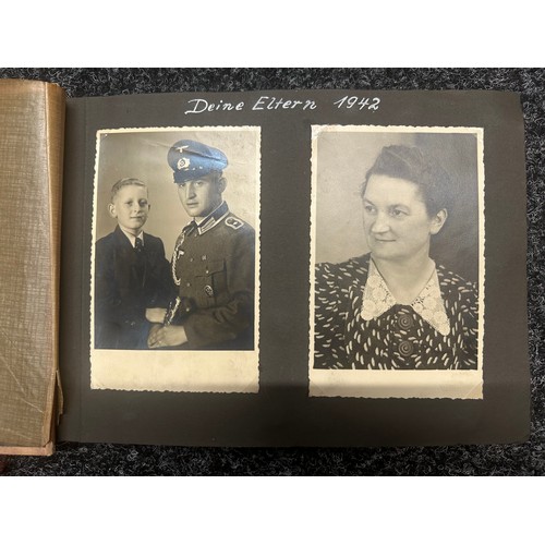 2171 - WW2 Third Reich Photo album with Heer Infantry Regt 116, plus some Heer Panzer content. The album wa... 