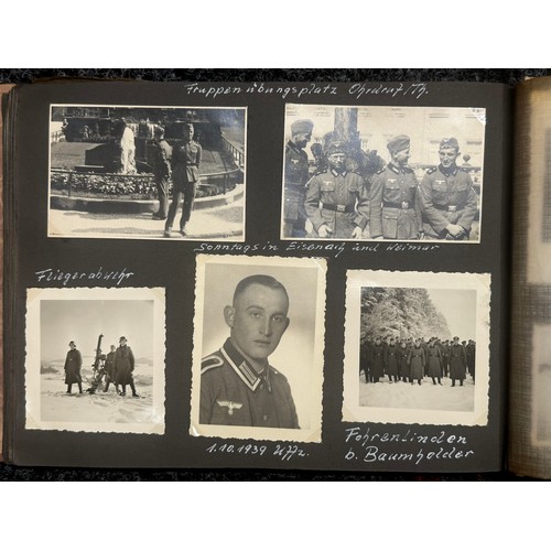 2171 - WW2 Third Reich Photo album with Heer Infantry Regt 116, plus some Heer Panzer content. The album wa... 