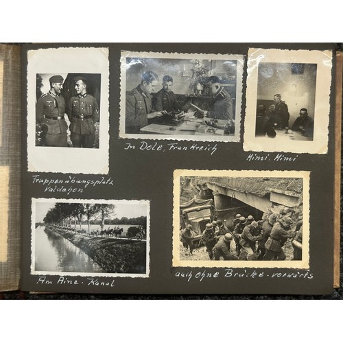 2171 - WW2 Third Reich Photo album with Heer Infantry Regt 116, plus some Heer Panzer content. The album wa... 