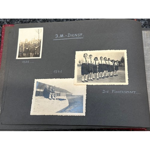 2172 - WW2 Third Reich BDM / RAD Photo album of a BDM girl and her friends. 1936 to 1944. Photos have capti... 