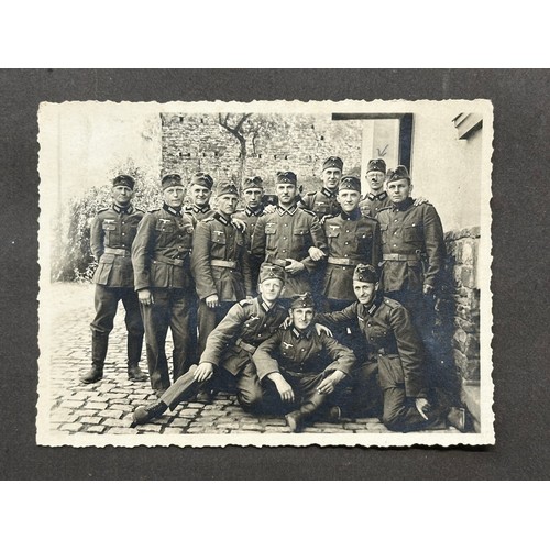 2173 - WW2 Third Reich Heer Photo album containg over 60 photographs showing one soldiers service early war... 