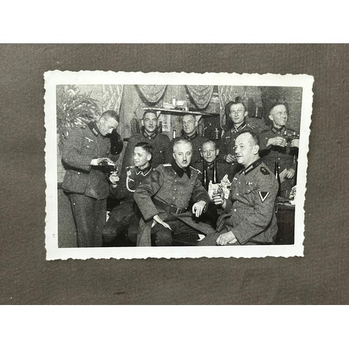 2173 - WW2 Third Reich Heer Photo album containg over 60 photographs showing one soldiers service early war... 