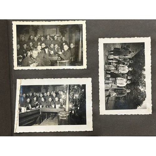 2173 - WW2 Third Reich Heer Photo album containg over 60 photographs showing one soldiers service early war... 