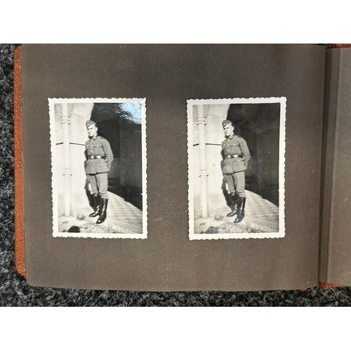 2173 - WW2 Third Reich Heer Photo album containg over 60 photographs showing one soldiers service early war... 