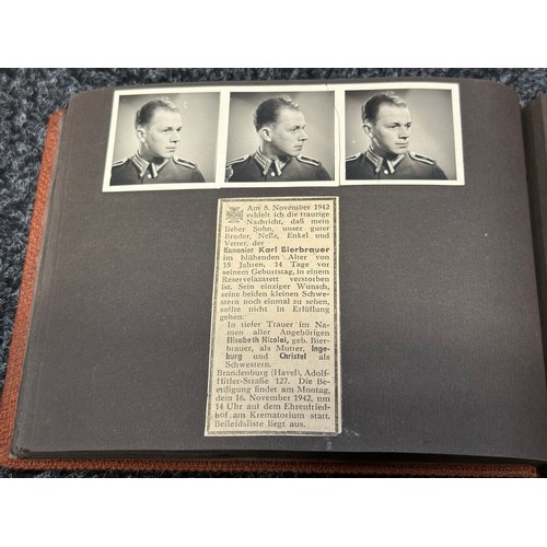 2173 - WW2 Third Reich Heer Photo album containg over 60 photographs showing one soldiers service early war... 