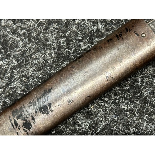 2175 - WW2 Third Reich Hitler Youth Knife with single edged blade 140mm in length, complete with etched 