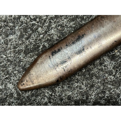 2175 - WW2 Third Reich Hitler Youth Knife with single edged blade 140mm in length, complete with etched 