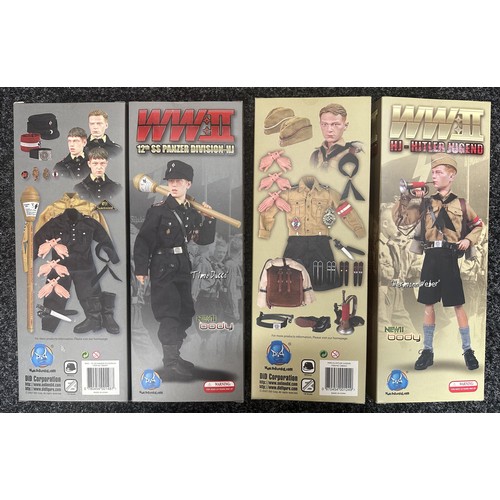 2179 - WW2 Third Reich interest: pair of WWII HJ Action Figures, 