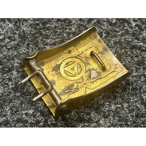 2183 - WW2 Third Reich Flemish Nationaal Socialistisch Jeugd Verbond NSJV Youth Movement Belt Buckle. Brass... 