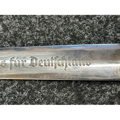 2189 - WW2 Third Reich SA Dienstdolch 1933 Pattern Dagger with double edged blade with 