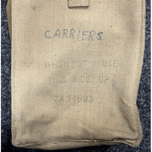 2209 - WW2 British items: Webbing Carrier ZA 11893 for the No 46 Wireless Set: Army issue Jack Knife with B... 